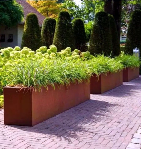 corten steel planter